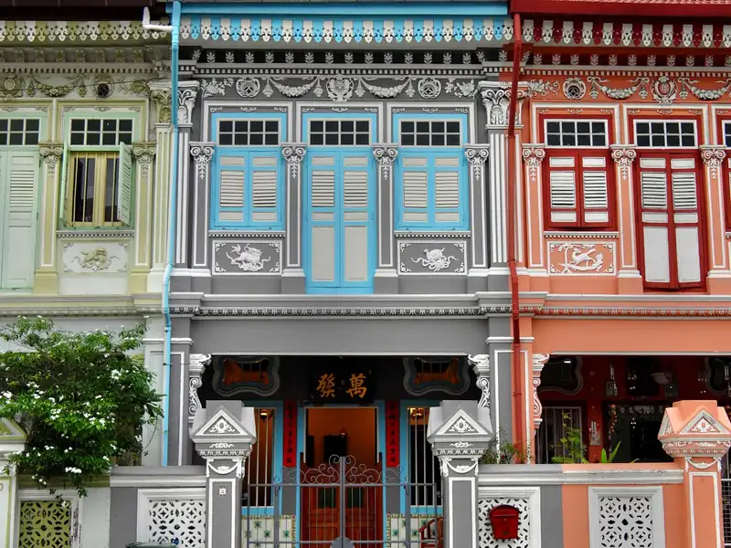 Colourful Peranakan terrace houses on Koon Seng Road, Joo Chiat